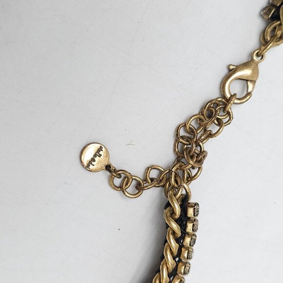 Stella and Dot Harper Feather Statement Necklace With Rhinestone Embellishments - Picture 4 of 9